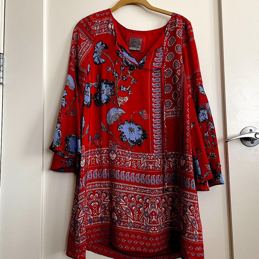 Anthropologie silk tunic dress size 0 P